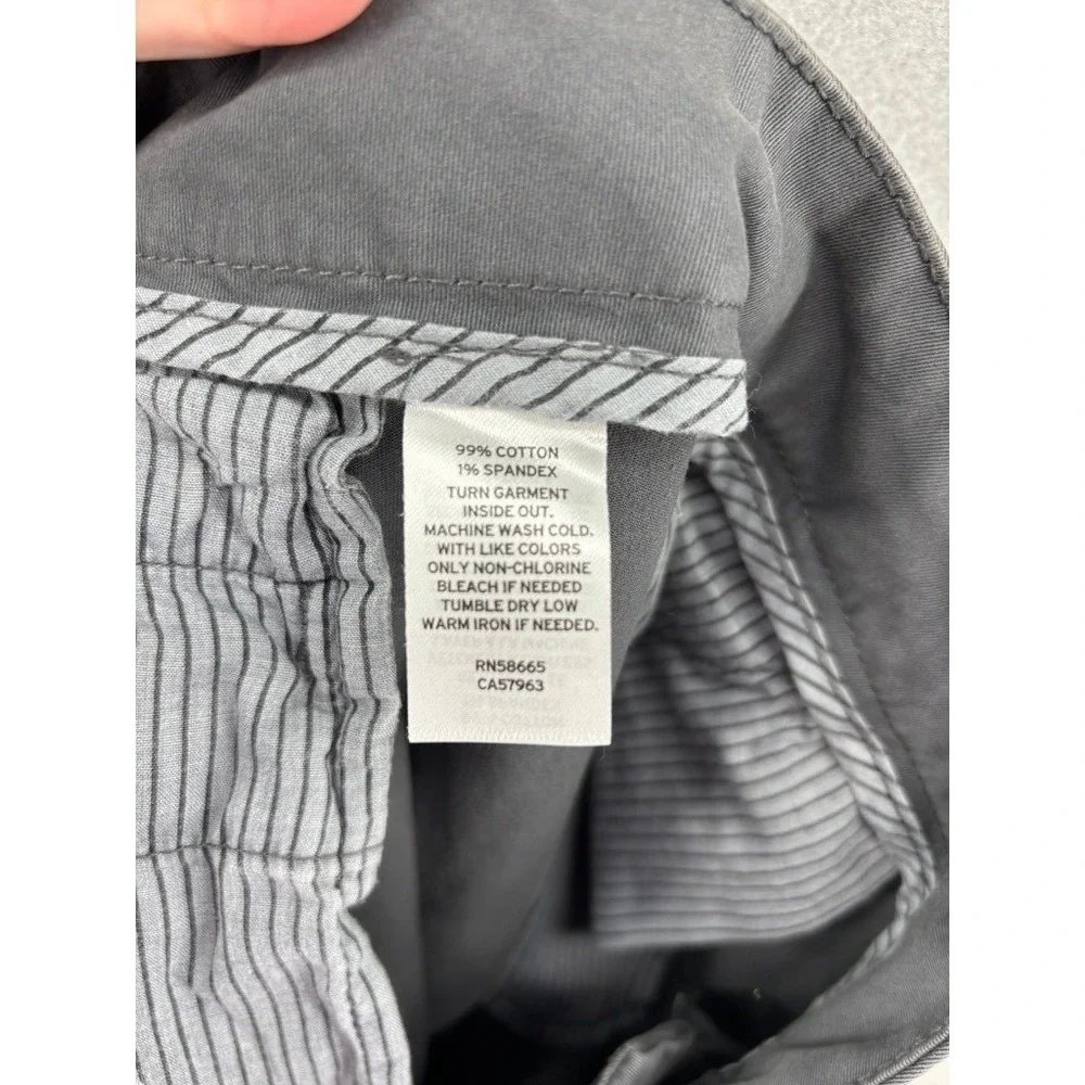 CASLON Shorts‎ Womens Sz 16 Gray Casual Cuffed Hem Cotton Blend Pockets Chino